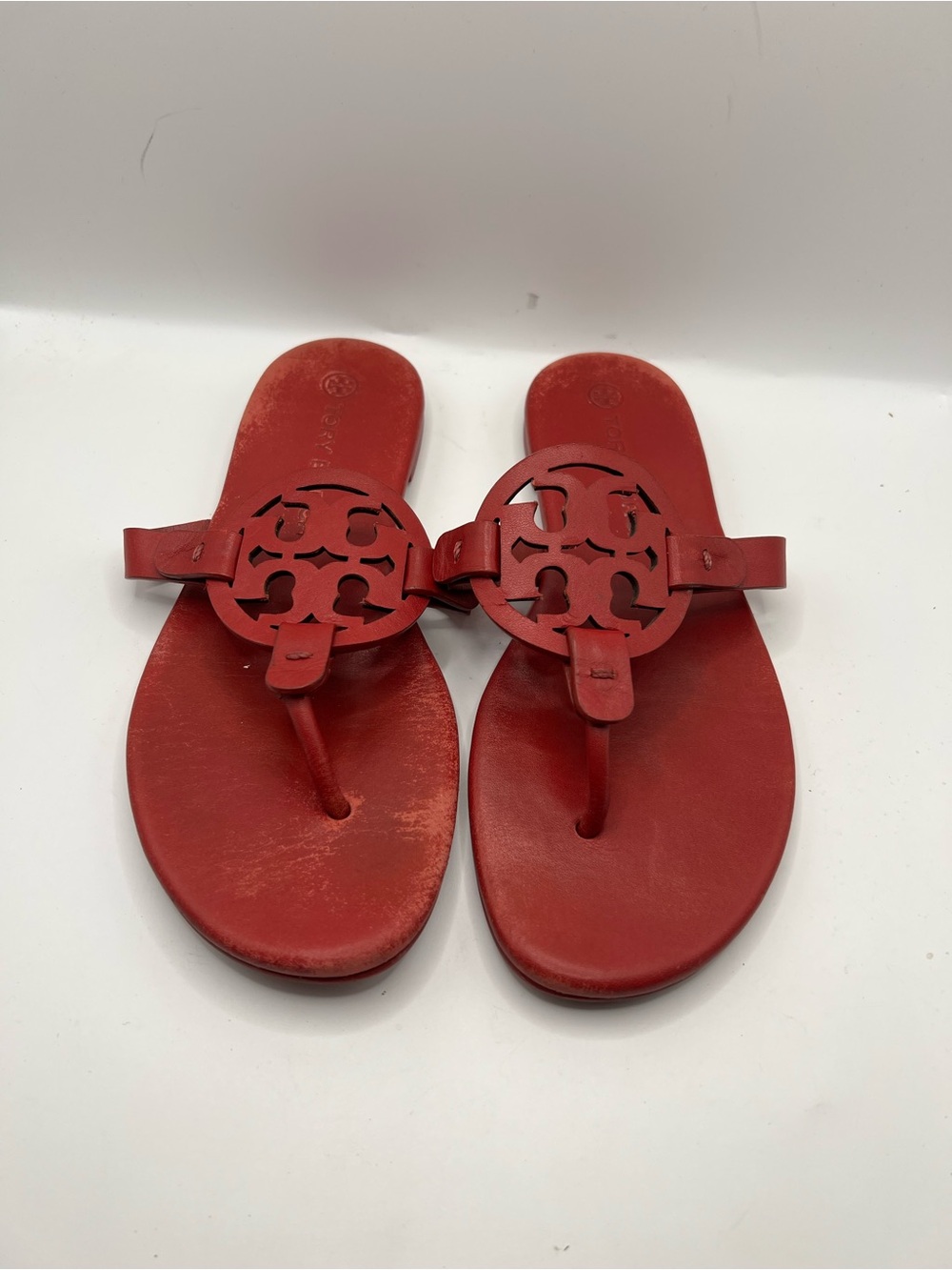 Tory Burch miller Red Logo Thong Sandals - Picture 3 of 12